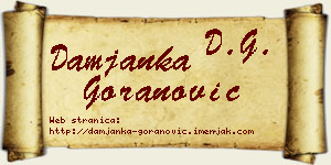 Damjanka Goranović vizit kartica